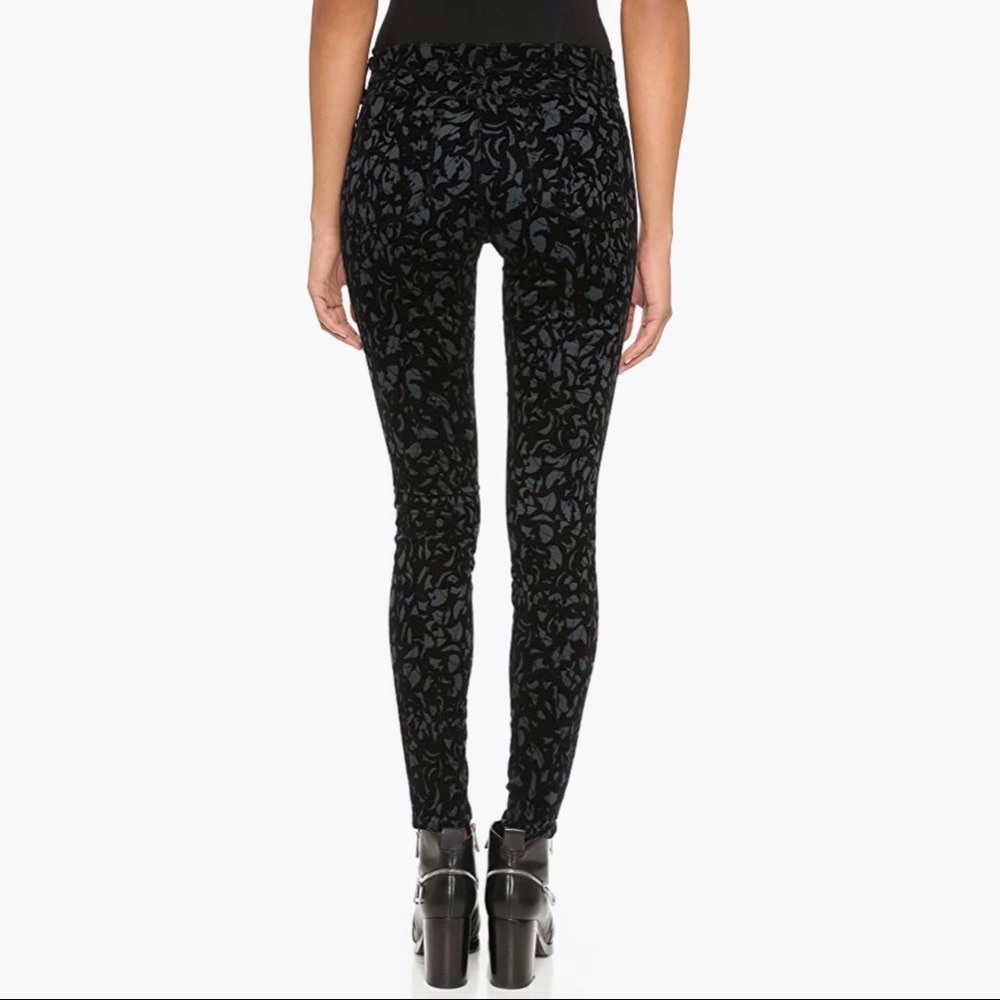 J Brand Skinny Leg Black Brocad Jean - Picture 6 of 10